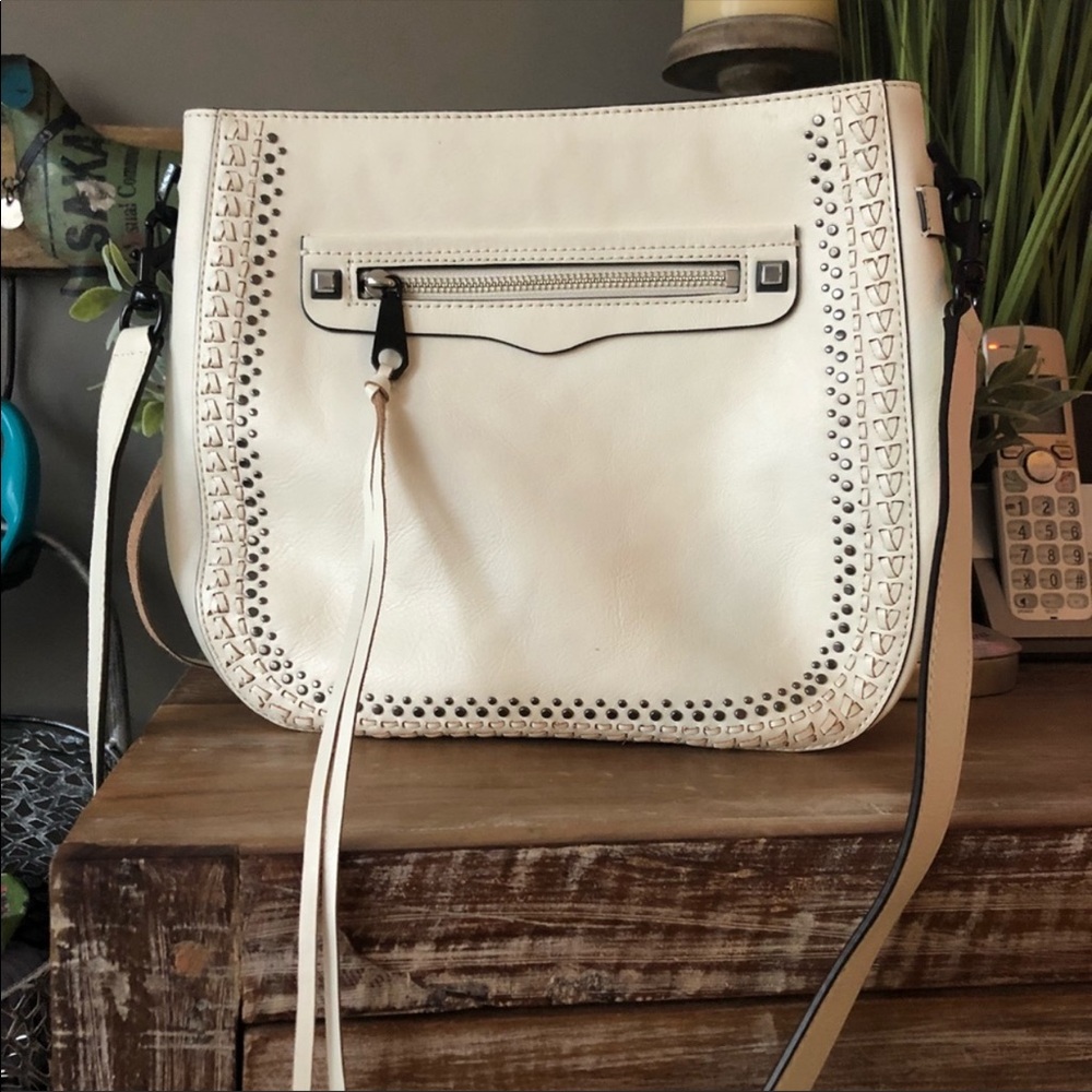 Rebecca Minkoff Winter White Crossbody Leather Bag